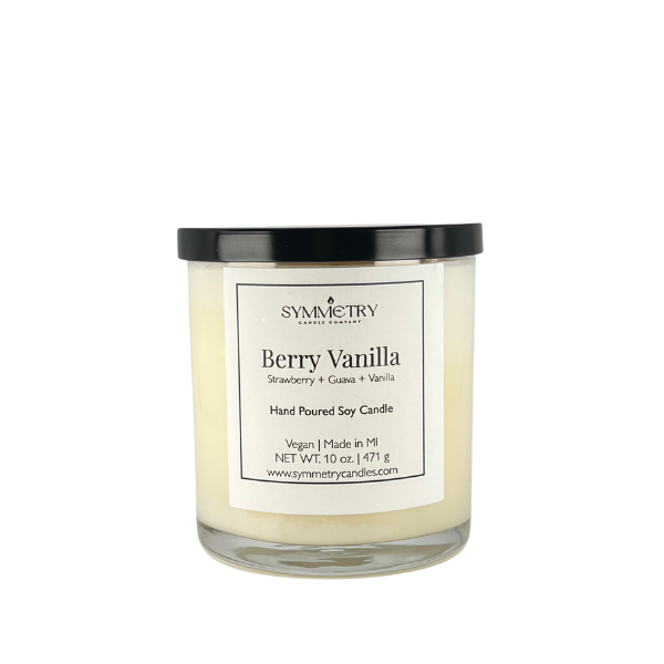 Our Berry Vanilla candle is a mouthwatering fragrance. The fruity fusion of strawberry and guava interlaced with passionfruit and mango create a truly satisfying tropical aroma. Vanilla and sugar base notes lend an extra burst of goodness to this delicious fragrance.  Edit alt text