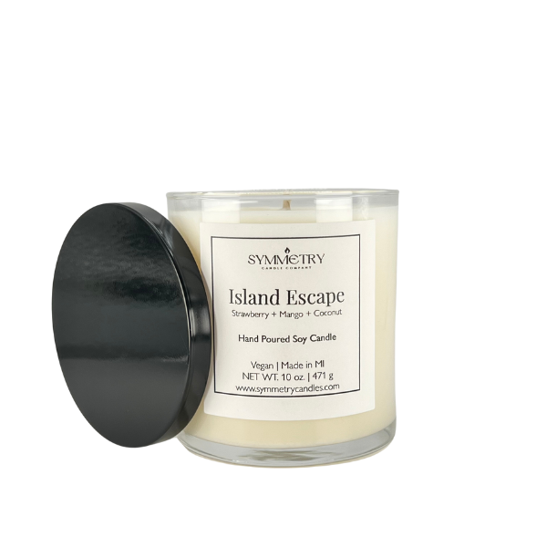 Our Island Escape candle will take you on a trip to a tropical paradise filled with mango trees, pineapple patches, and strawberry fields. The perfect balance of citrus, coconut, and sugar will be the ultimate vacation for your senses.  Edit alt text