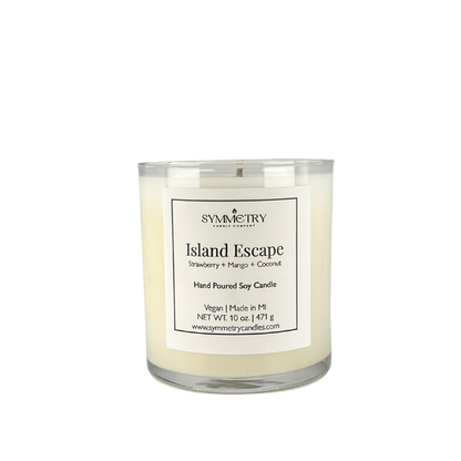 Our Island Escape candle will take you on a trip to a tropical paradise filled with mango trees, pineapple patches, and strawberry fields. The perfect balance of citrus, coconut, and sugar will be the ultimate vacation for your senses.  Edit alt text