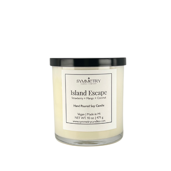 Our Island Escape candle will take you on a trip to a tropical paradise filled with mango trees, pineapple patches, and strawberry fields. The perfect balance of citrus, coconut, and sugar will be the ultimate vacation for your senses.  Edit alt text